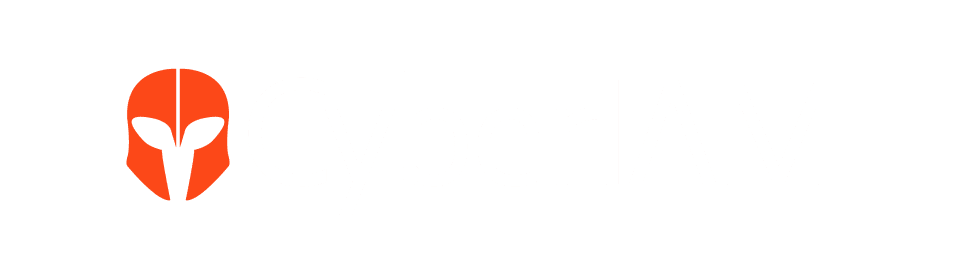 Orange and black CyberIAM Vector Logo thicker white 4